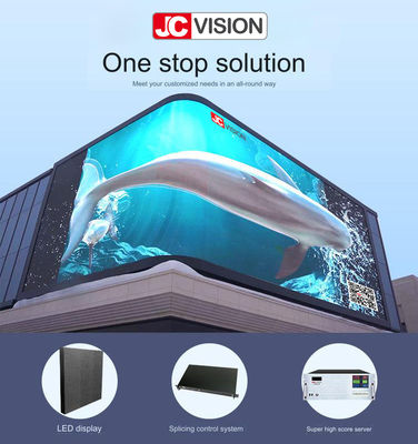 JCVISION Προσαρμοσμένο γυμνό μάτι 3D εξωτερικό LED διαφήμιση βίντεο τοίχου για εμπορικά κέντρα